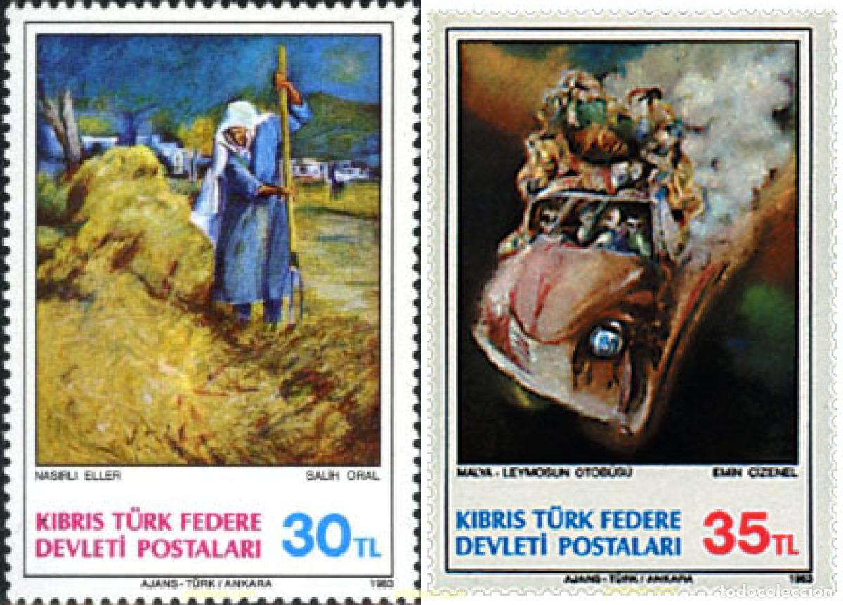 Sellos: 43154 MNH CHIPRE. Administraci&oacute;n turca 1983 PINTURAS