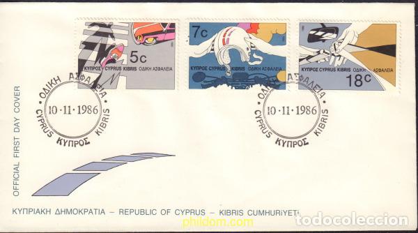 Sellos: 415018 MNH CHIPRE 1986 SEGURIDAD EN CARRETERA