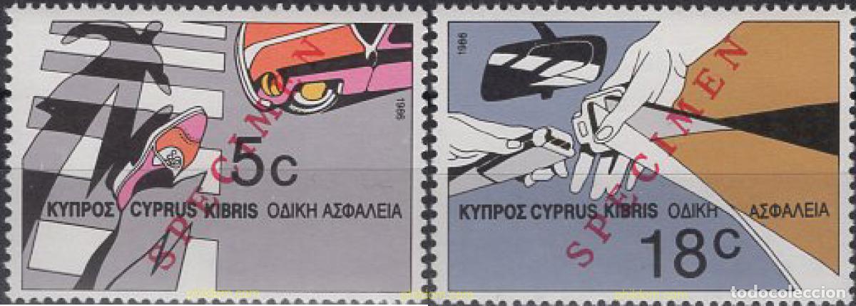 Sellos: 638358 MNH CHIPRE 1986 SEGURIDAD EN CARRETERA