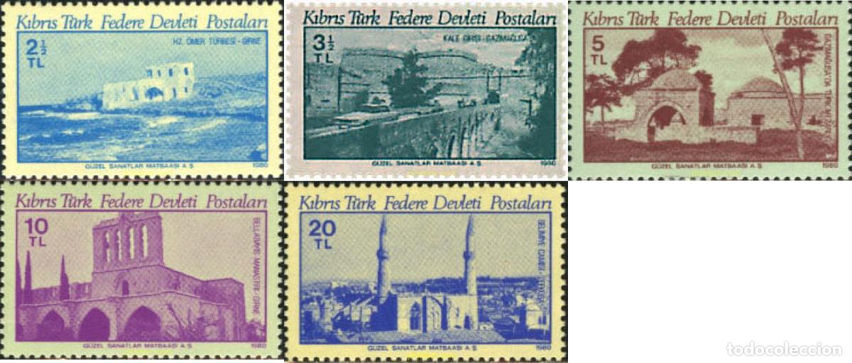Sellos: 43153 MNH CHIPRE. Administraci&oacute;n turca 1980 MONUMENTOS HISTORICOS