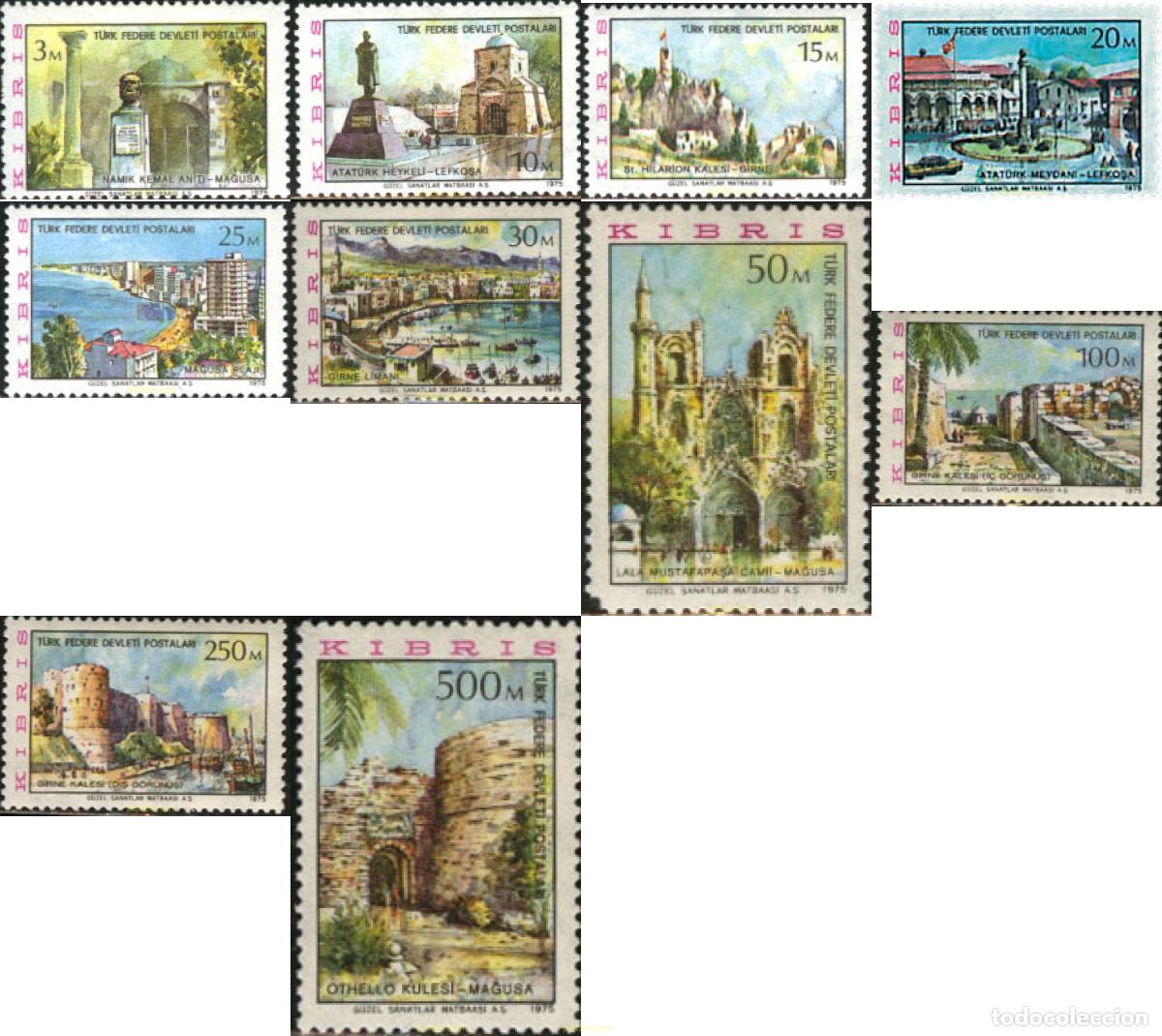 Sellos: 43149 MNH CHIPRE. Administraci&oacute;n turca 1975 MONUMENTOS