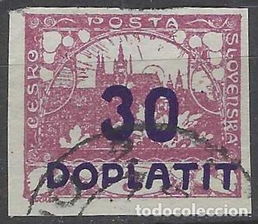 Francobolli: CHECOSLOVAQUIA 1923 - SELLO DE FRANQUEO, CIFRAS, SOBRECARGADO - USADO