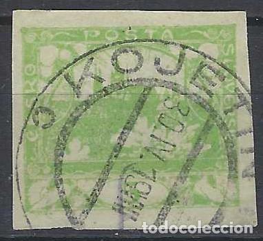Sellos: CHECOSLOVAQUIA 1918 - VISTA DEL CASTILLO DE PRAGA, VERDE - USADO