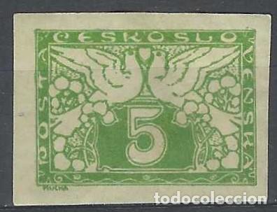 Briefmarken: CHECOSLOVAQUIA 1919 - CORREO URGENTE, VERDE - MH*