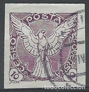 Briefmarken: CHECOSLOVAQUIA 1919 - SELLO PARA PERI&Oacute;DICOS, P&Uacute;RPURA - USADO