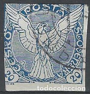 Briefmarken: CHECOSLOVAQUIA 1919 - SELLO PARA PERI&Oacute;DICOS, AZUL COBALTO - USADO