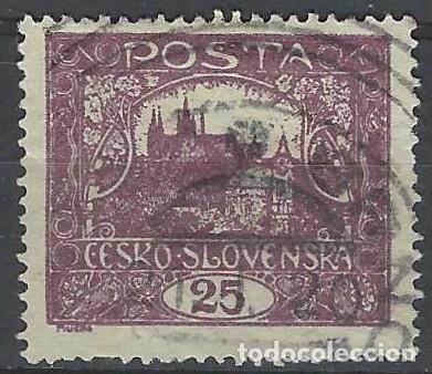 Timbres: CHECOSLOVAQUIA 1919-20 - VISTA DEL CASTILLO DE PRAGA &rdquo;CESKO-SLOVENSKA&rdquo;, VIOLETA - USADO