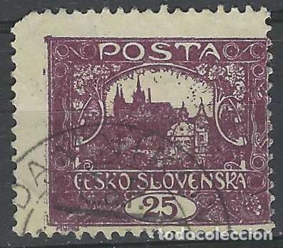 Francobolli: CHECOSLOVAQUIA 1919-20 - VISTA DEL CASTILLO DE PRAGA &rdquo;CESKO-SLOVENSKA&rdquo;, VIOLETA - USADO