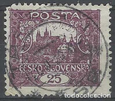 Francobolli: CHECOSLOVAQUIA 1919-20 - VISTA DEL CASTILLO DE PRAGA &rdquo;CESKO-SLOVENSKA&rdquo;, VIOLETA - USADO