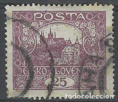 Francobolli: CHECOSLOVAQUIA 1919-20 - VISTA DEL CASTILLO DE PRAGA &rdquo;CESKO-SLOVENSKA&rdquo;, VIOLETA - USADO