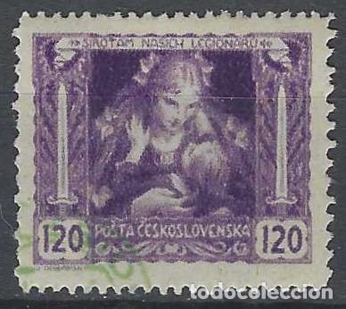Sellos: CHECOSLOVAQUIA 1919 - 1&ordm; ANIV. DE LA INDEPENDENCIA, P&Uacute;RPURA, DENTADO 13&frac34; - MH*