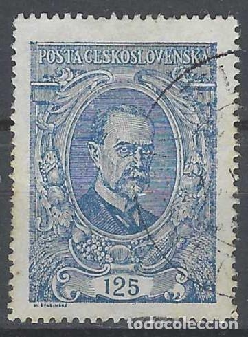 Francobolli: CHECOSLOVAQUIA 1920 - PRESIDENTE MASARYK, AZUL - USADO