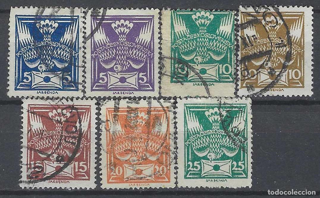 Selos: CHECOSLOVAQUIA 1920 - CORREO, 7 VALORES - USADOS