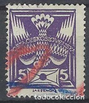 Selos: CHECOSLOVAQUIA 1920 - CORREO, VIOLETA - USADO