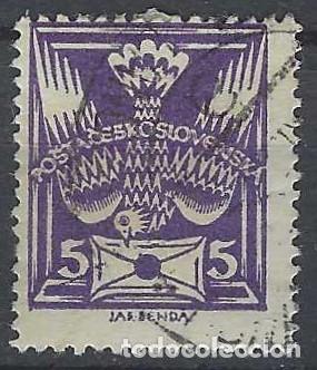 Selos: CHECOSLOVAQUIA 1920 - CORREO, VIOLETA - USADO