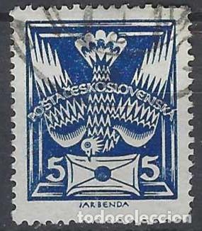 Selos: CHECOSLOVAQUIA 1920 - CORREO, AZUL MARINO - USADO