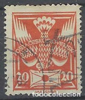 Francobolli: CHECOSLOVAQUIA 1920 - CORREO, NARANJA ROJIZO - USADO