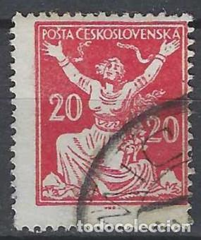 Sellos: CHECOSLOVAQUIA 1920 - LIBERACI&Oacute;N DE LA REP&Uacute;BLICA, CARM&Iacute;N - USADO