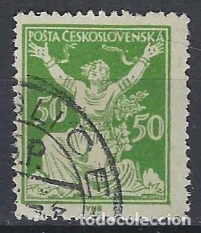 Stamps: CHECOSLOVAQUIA 1920 - LIBERACI&Oacute;N DE LA REP&Uacute;BLICA, VERDE - USADO