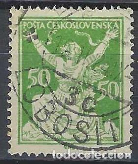 Stamps: CHECOSLOVAQUIA 1920 - LIBERACI&Oacute;N DE LA REP&Uacute;BLICA, VERDE - USADO
