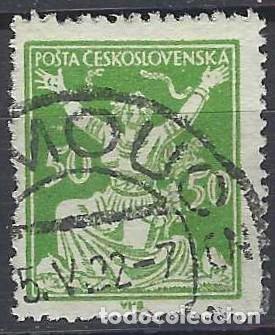 Stamps: CHECOSLOVAQUIA 1920 - LIBERACI&Oacute;N DE LA REP&Uacute;BLICA, VERDE - USADO