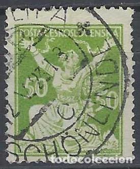 Briefmarken: CHECOSLOVAQUIA 1920 - LIBERACI&Oacute;N DE LA REP&Uacute;BLICA, VERDE - USADO