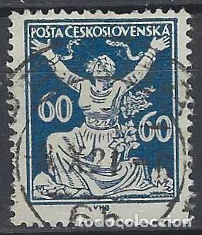 Briefmarken: CHECOSLOVAQUIA 1920 - LIBERACI&Oacute;N DE LA REP&Uacute;BLICA, AZUL - USADO