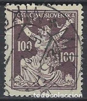 Sellos: CHECOSLOVAQUIA 1920 - LIBERACI&Oacute;N DE LA REP&Uacute;BLICA, MARR&Oacute;N ROJIZO - USADO