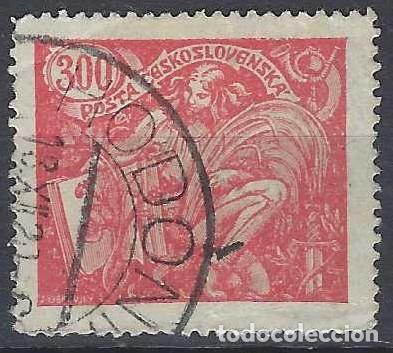 Francobolli: CHECOSLOVAQUIA 1920 - CIENCIA Y AGRICULTURA, CINABRIO - USADO