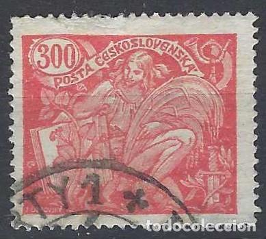 Timbres: CHECOSLOVAQUIA 1920 - CIENCIA Y AGRICULTURA, CINABRIO - USADO