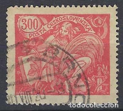 Timbres: CHECOSLOVAQUIA 1920 - CIENCIA Y AGRICULTURA, CINABRIO - USADO