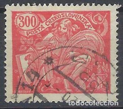 Selos: CHECOSLOVAQUIA 1920 - CIENCIA Y AGRICULTURA, CINABRIO - USADO