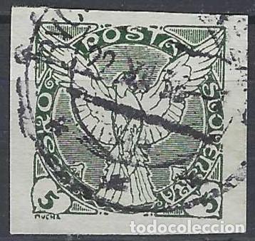 Selos: CHECOSLOVAQUIA 1920 - SELLO PARA PERI&Oacute;DICOS, VERDE NEGROSO - USADO
