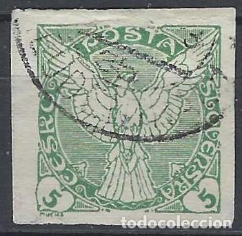 Selos: CHECOSLOVAQUIA 1920 - SELLO PARA PERI&Oacute;DICOS, VERDE CLARO - USADO