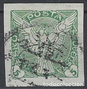 Selos: CHECOSLOVAQUIA 1920 - SELLO PARA PERI&Oacute;DICOS, VERDE CLARO - USADO