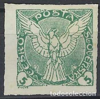 Selos: CHECOSLOVAQUIA 1920 - SELLO PARA PERI&Oacute;DICOS, VERDE CLARO - USADO