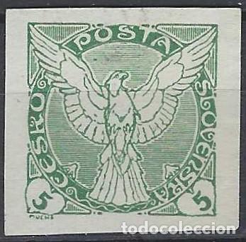 Selos: CHECOSLOVAQUIA 1920 - SELLO PARA PERI&Oacute;DICOS, VERDE CLARO - MSG