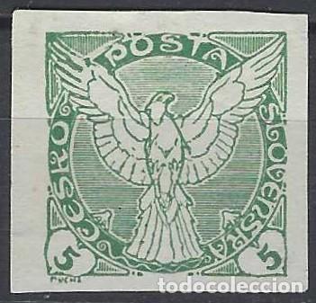 Selos: CHECOSLOVAQUIA 1920 - SELLO PARA PERI&Oacute;DICOS, VERDE CLARO - MSG
