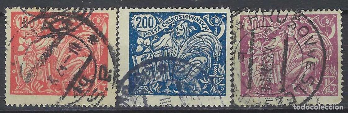 Timbres: CHECOSLOVAQUIA 1923 - CIENCIA Y AGRICULTURA, S.COMPLETA - USADOS