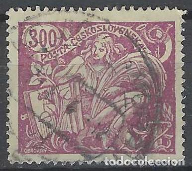 Timbres: CHECOSLOVAQUIA 1923 - CIENCIA Y AGRICULTURA, VIOLETA - USADO