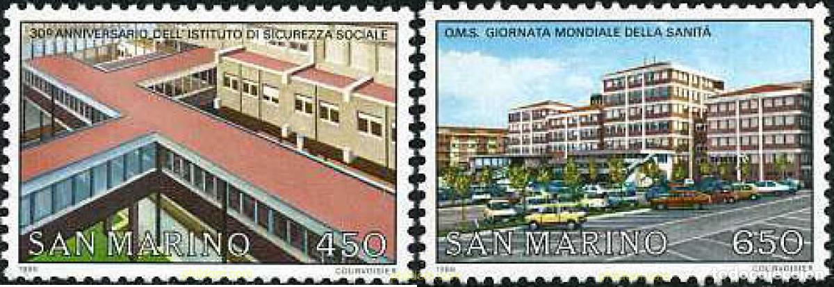 Sellos: 43831 MNH SAN MARINO 1986 DIA MUNDIAL DE LA SALUD