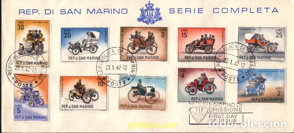 Selos: 416672 MNH SAN MARINO 1962 HISTORIA DEL AUTOMOVIL