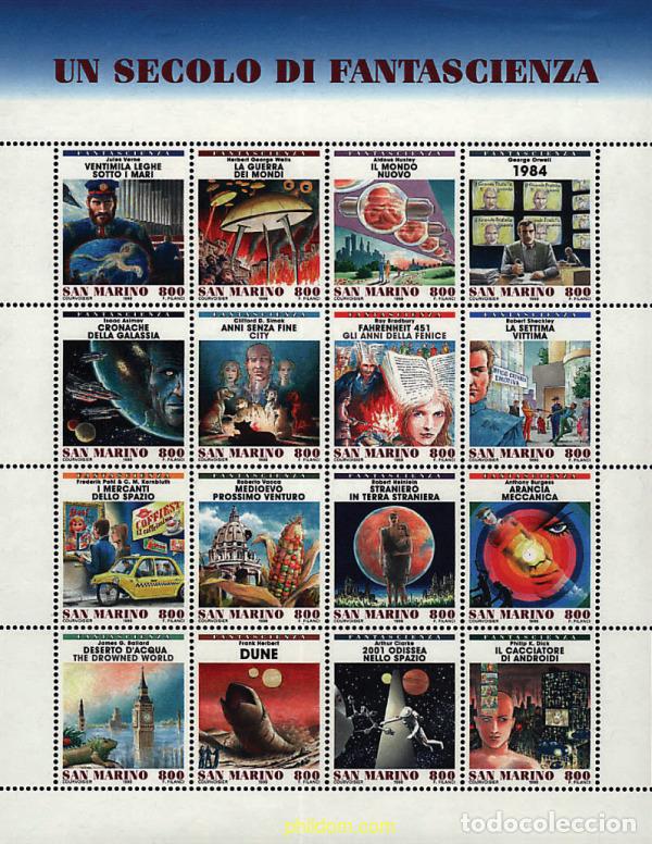 Timbres: 236736 MNH SAN MARINO 1998 UN SIGLO DE CIENCIA FICCION