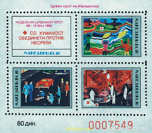 Sellos: 46281 MNH MACEDONIA 1992 CRUZ ROJA
