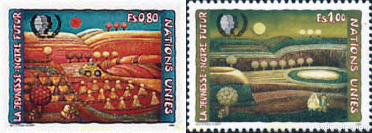 Sellos: 44720 MNH NACIONES UNIDAS. Ginebra 1995 A&Ntilde;O INTERNACIONAL DE LA JUVENTUD