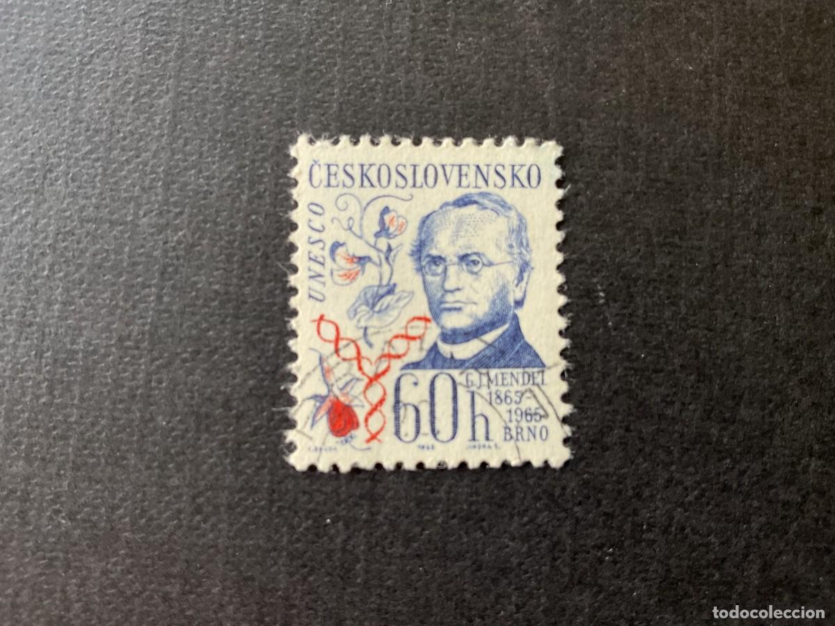 Selos: CHECOSLOVAQUIA N&ordm; YVERT 1423* A&Ntilde;O 1965. CENTENARIO TRABAJOS BIOLOGO G.MENDEL. SELLO USADO