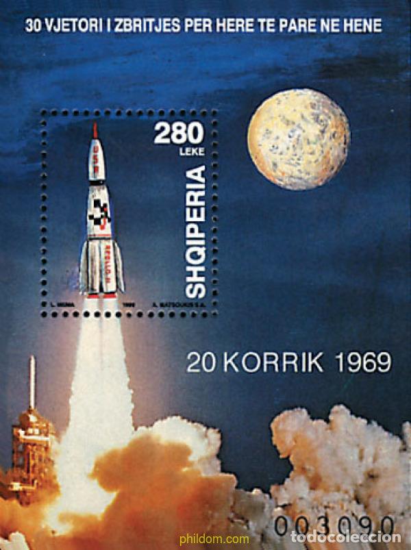 Sellos: 78783 MNH ALBANIA 1999 30 ANIVERSARIO DE LA LLEGADA DEL HOMBRE A LA LUNA