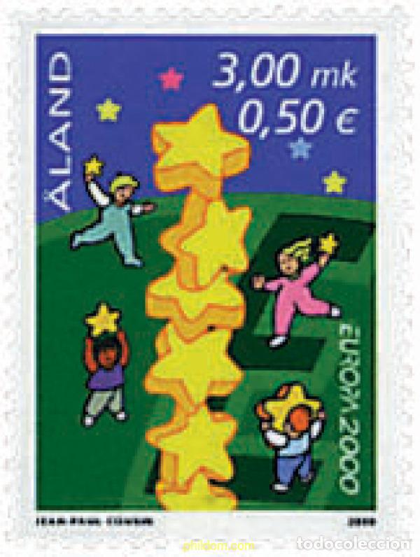 Sellos: 92699 MNH ALAND 2000 EUROPA CEPT. CONSTRUCCION EUROPEA