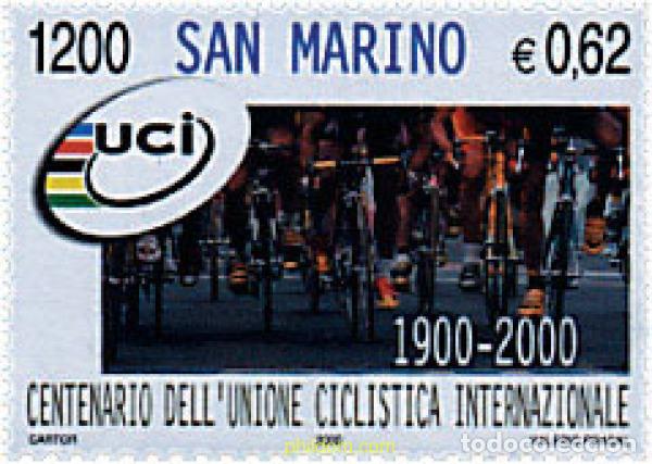 Francobolli: 70002 MNH SAN MARINO 2000 CENTENARIO DE LA UNION CICLISTA INTERNACIONAL