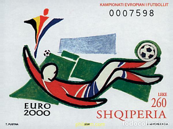 Sellos: 78811 MNH ALBANIA 2000 EURO 2000. COPA DE EUROPA DE FUTBOL